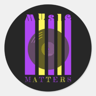 Adesivo Redondo Music S Sticker