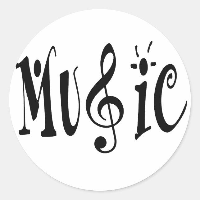ADESIVO REDONDO MÚSICA (Frente)