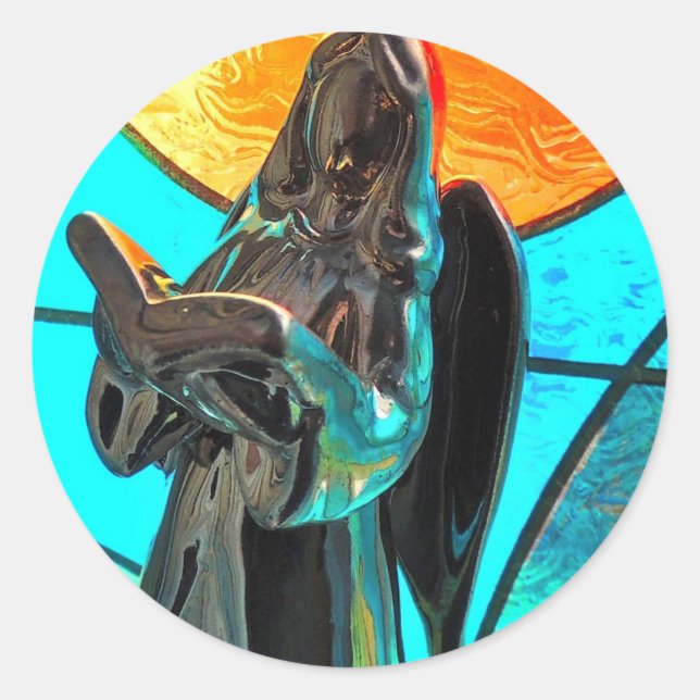 Adesivo Redondo Música Angel (Frente)