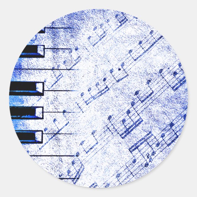 Adesivo Redondo Música ao vivo_ (Frente)