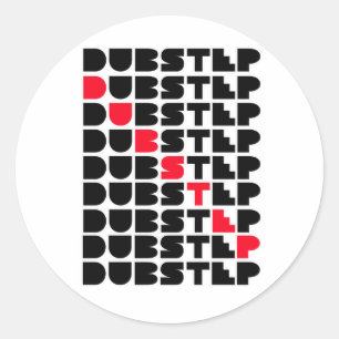 Adesivo Redondo Música de Dubstep das caras das meninas da PAREDE