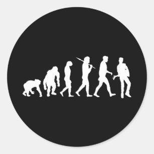 Adesivo Redondo Música de grupo de rock de Rockstar do guitarrist