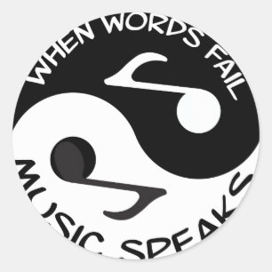 Adesivo Redondo Música de Yin yang