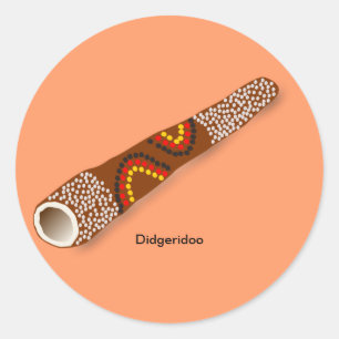 Adesivo Redondo MÚSICA: Didgeridoo