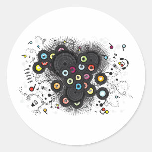 Adesivo Redondo Música do 20