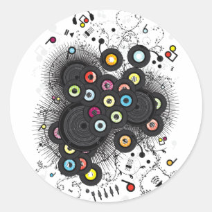 Adesivo Redondo música do século XX