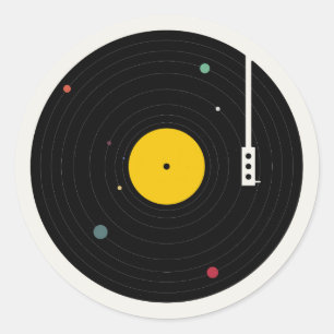 Adesivo Redondo Música em qualquer lugar   Florent Bodart