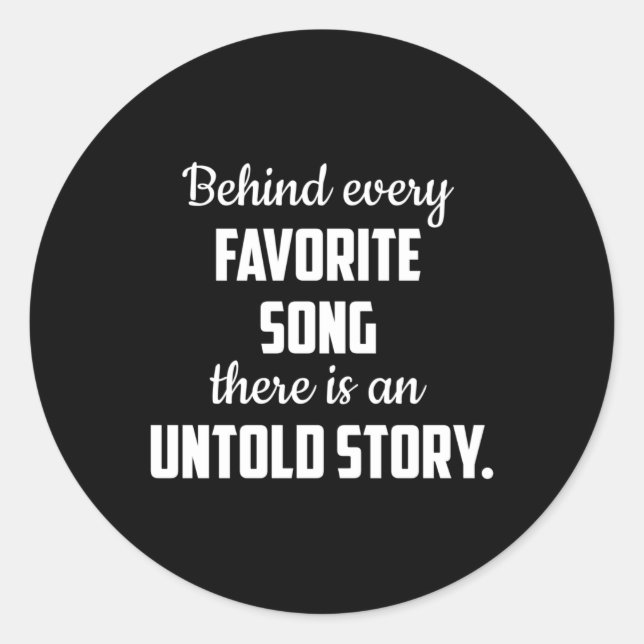 Adesivo Redondo Música Instrumento Musical Ideia de Oferta de Som (Frente)