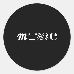 Adesivo Redondo Música Instrumento Musical Sound Musical Idea de P