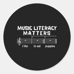 Adesivo Redondo Música Literacia S