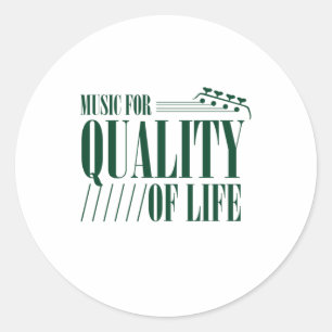 Adesivo Redondo Música Para Qualidade De Vida