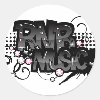Adesivo Redondo Música RNB