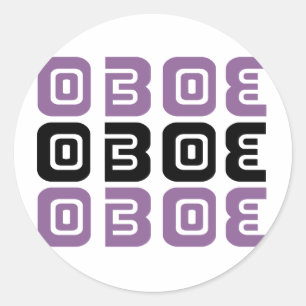 Adesivo Redondo Música Tribal Oboe