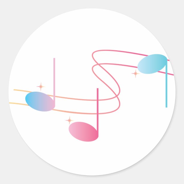 Adesivo Redondo Musical Swirl (Frente)