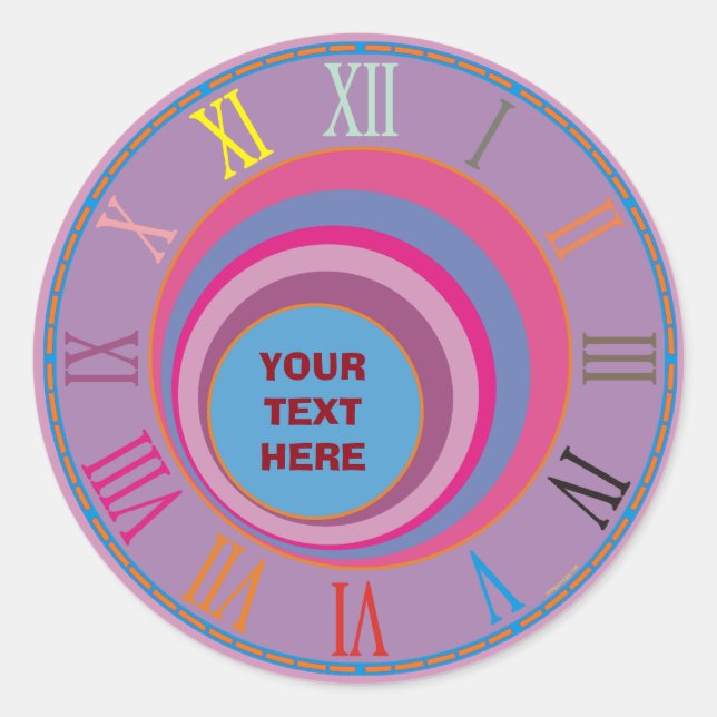 Adesivo Redondo Músicas giratórias bonito personalizadas círculos  (Frente)