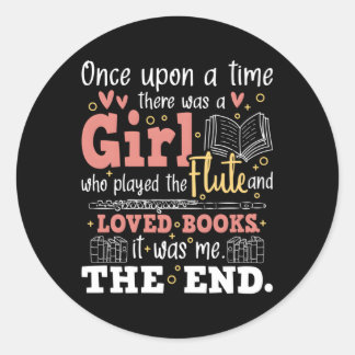 Adesivo Redondo Musico da Banda Flutista Marching Flutist Book