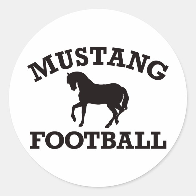 Adesivo Redondo Mustang Futebol (Frente)