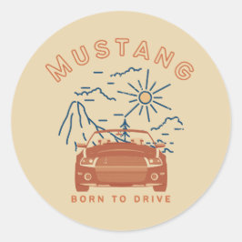 Adesivo Redondo Mustang Nascer to Drive Sticker