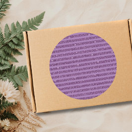 Adesivo Redondo Muted Mulberry Glitter Style Horizontal Stripes