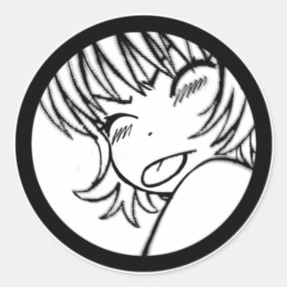 Adesivo Redondo muuhh - anime fofo - kawaii >_<