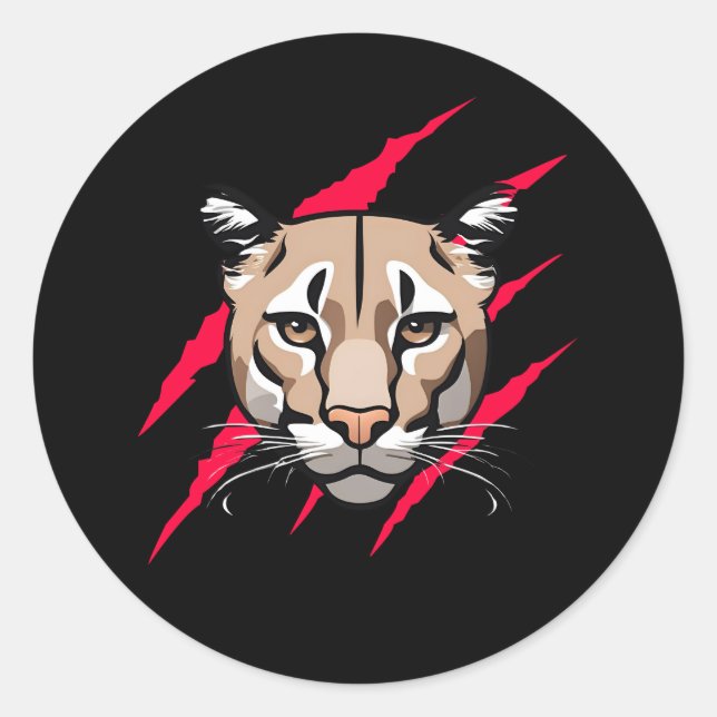 Adesivo Redondo My Cougar sticker (Frente)