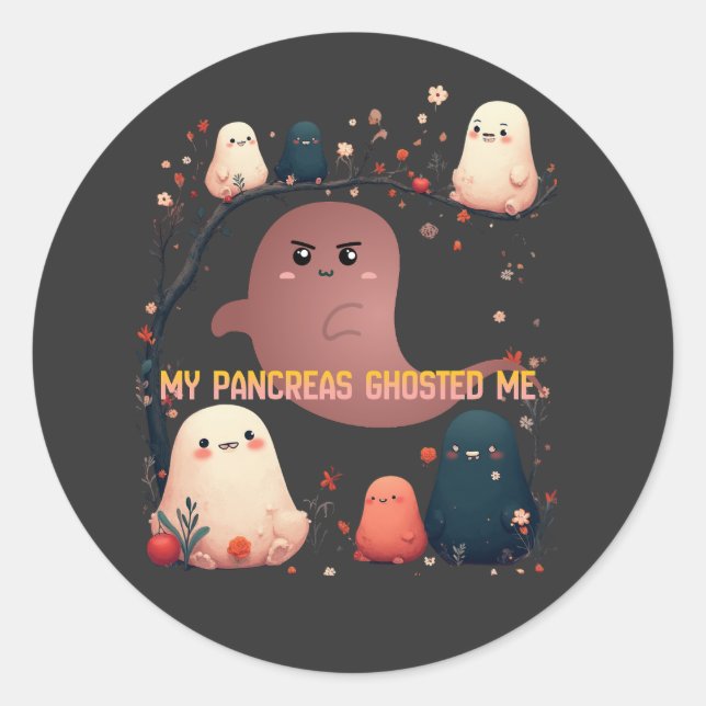 Adesivo Redondo My Pancreas Ghost Me Sticker (Frente)