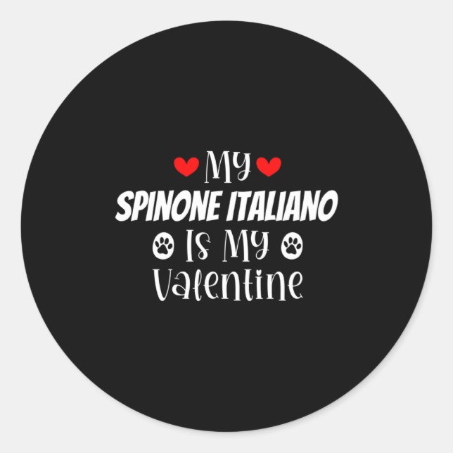 Adesivo Redondo My Snone Italiano Is My Valentine Cute Valentine  (Frente)