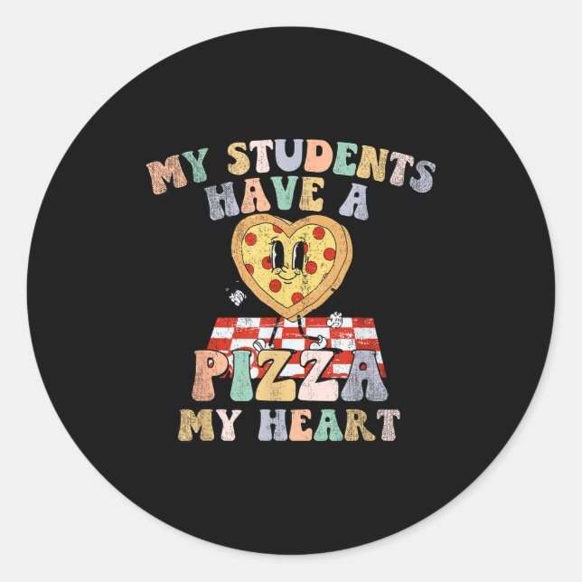 Adesivo Redondo My Students Have A Zza-my-heart Valentines Day Tea (Frente)