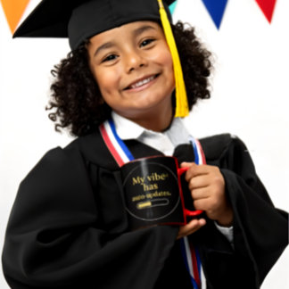 Adesivo Redondo My vibe has auto-updates – Funny Sticker