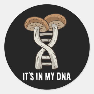 Adesivo Redondo Mycology Mushroom caçando Cogumelos Escolhidos Est