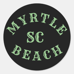 Adesivo Redondo Myrtle Beach, Carolina do Sul