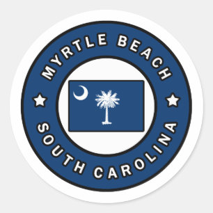 Adesivo Redondo Myrtle Beach Carolina do Sul