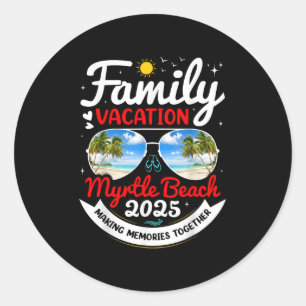 Adesivo Redondo Myrtle Beach Family Vacation Myrtle Beach 2025 Bea