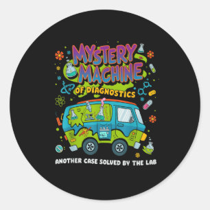 Adesivo Redondo Mystery Machine Of Diagnostics Lab Semana 2025 Med