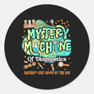 Adesivo Redondo Mystery Machine Of Diagnostics Lab Semana 2025 Med