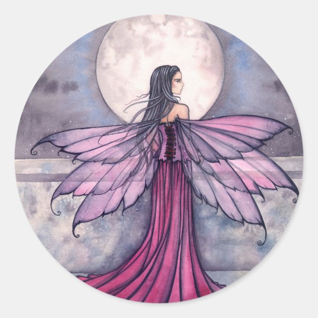 Adesivo Redondo Mystic Midnight Fairy Stickers (Frente)