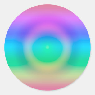 Adesivo Redondo Mystic Rainbow Eye Ombre