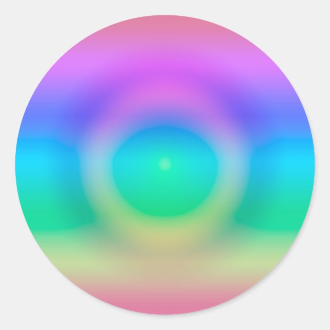 Adesivo Redondo Mystic Rainbow Eye Ombre (Frente)