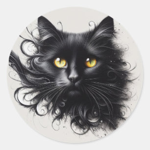 Adesivo Redondo Mystical Meow
