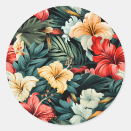 Adesivo Redondo Nº 19 Padrão Floral