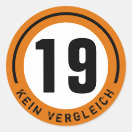 ADESIVO REDONDO Nº 19 RACING