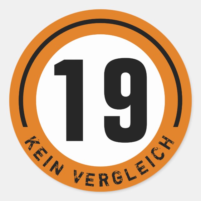 ADESIVO REDONDO Nº 19 RACING (Frente)