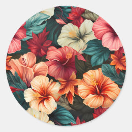 Adesivo Redondo Nº 23 Padrão Floral