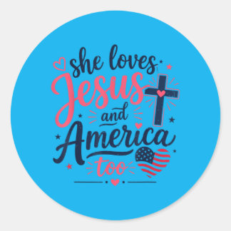 Adesivo Redondo N Girls Loves Jesus Aamerica Too Cute Christian