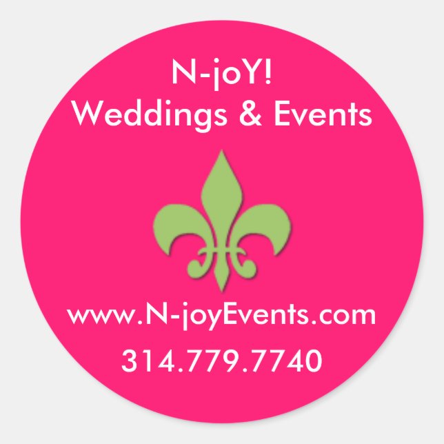 Adesivo Redondo N-joY! Fleur de lis Seal Sticker. (Frente)