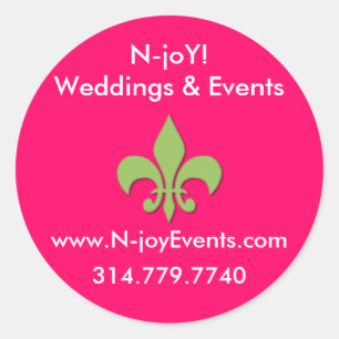 Adesivo Redondo N-joY! Fleur de lis Seal Sticker.