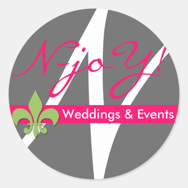 Adesivo Redondo N-joY! Fleur de lis Seal Sticker.#4 (Frente)