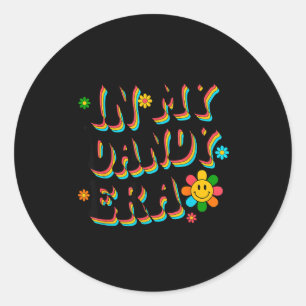 Adesivo Redondo Na era dandy, as cores das vibrações engraçadas do
