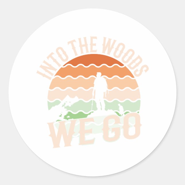 Adesivo Redondo Na floresta nós vamos (Frente)