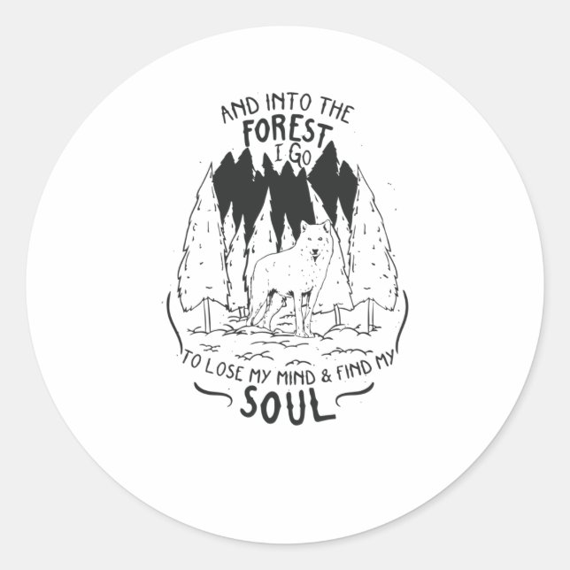 Adesivo Redondo na floresta que eu vou (Frente)